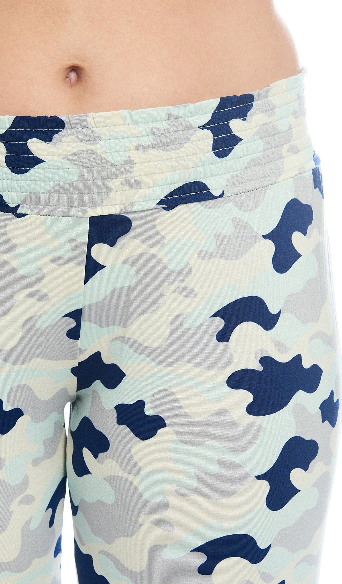 Camo Analise 5-Piece Set, detailed shot of smocked elastic waistband.