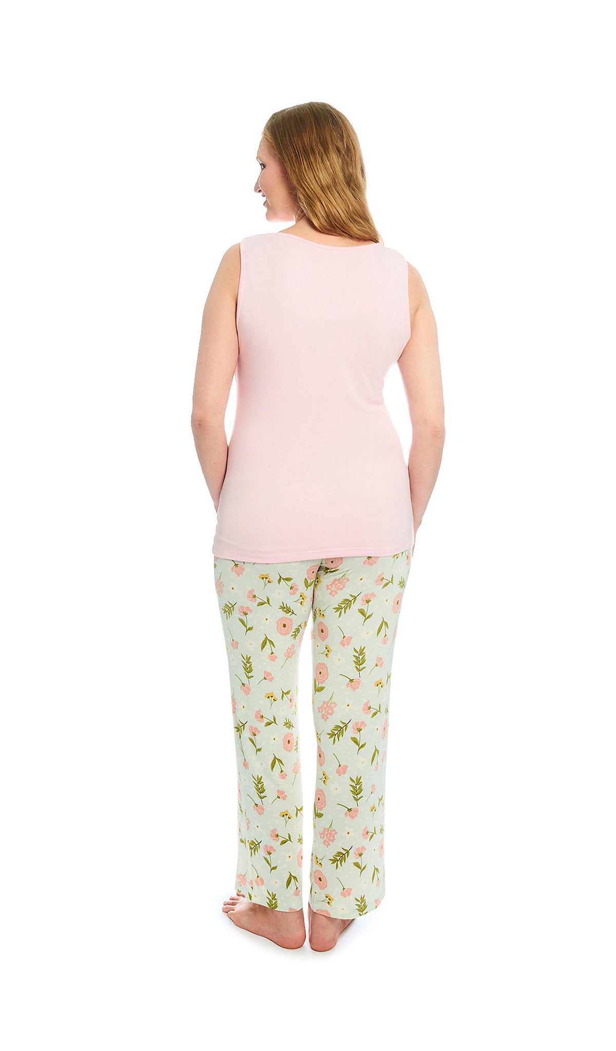 Carnation Analise 5-Piece Set, back shot of woman wearing tank top and pant.