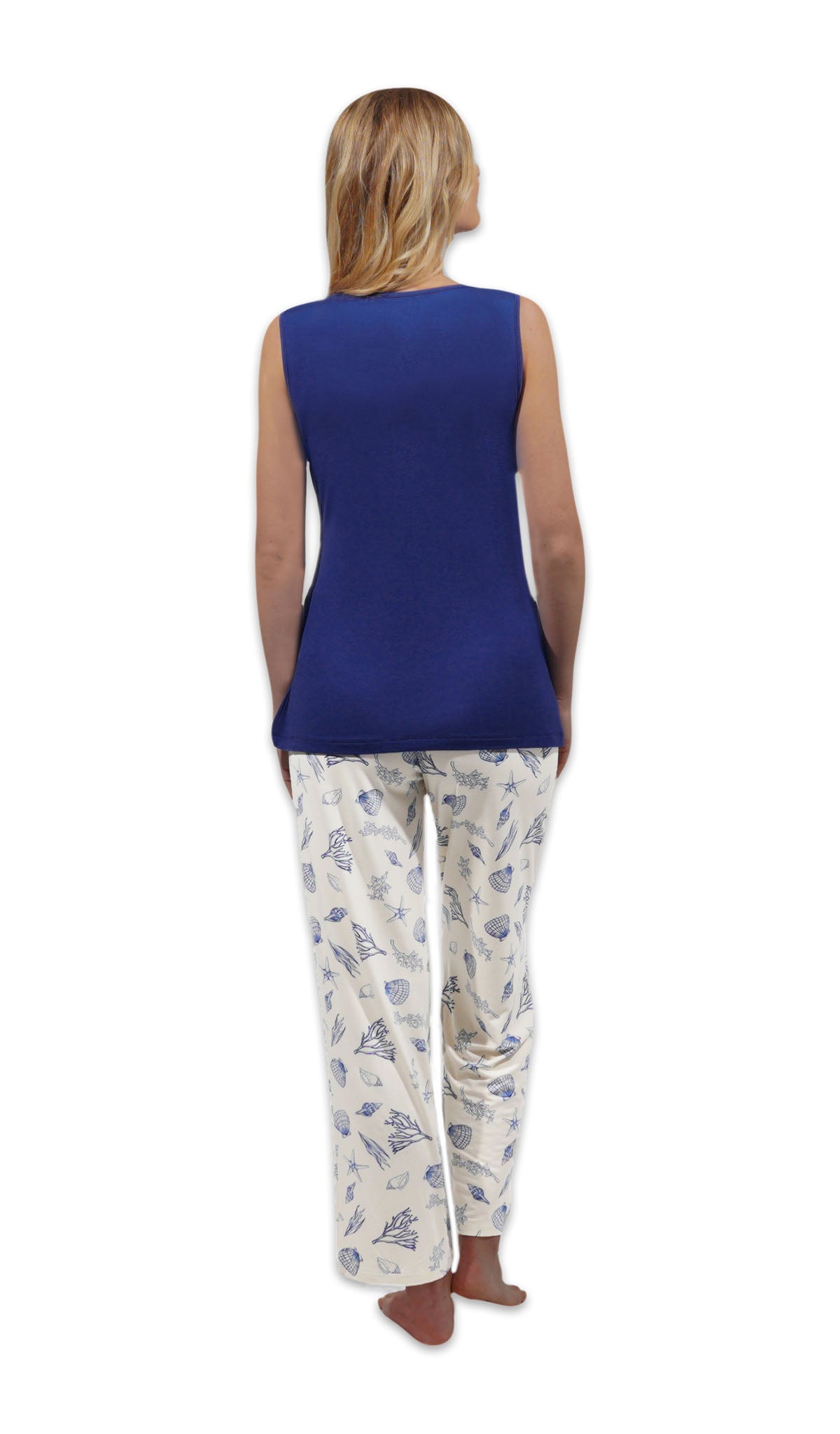Coastal Analise 5-Piece Set, back shot of woman wearing tank top and pant.