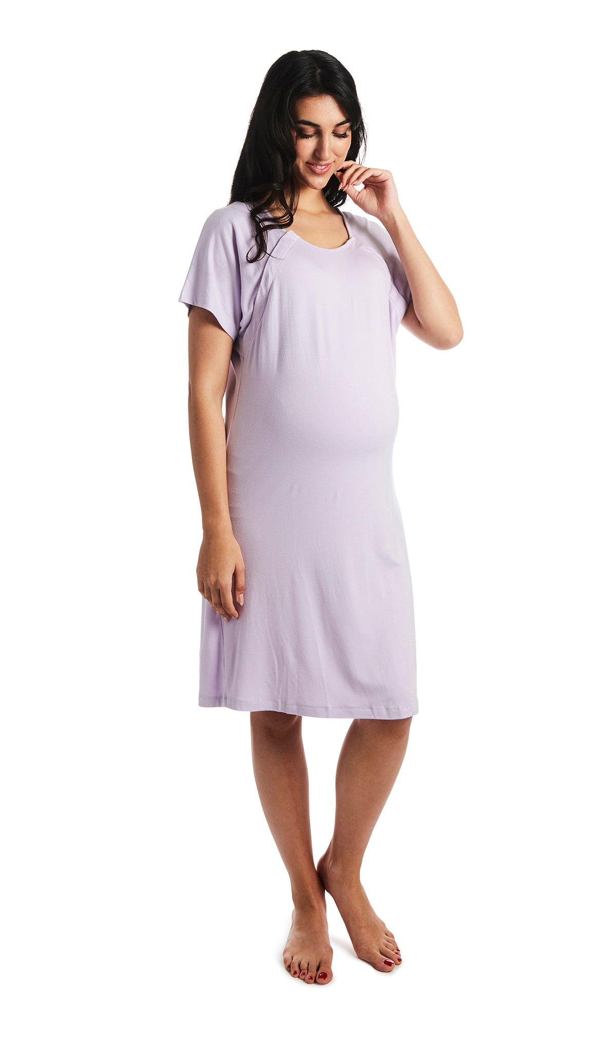 Grace Hospital Birthing Gown/Night Dress with Nursing Access - Antique –  ANGEL MATERNITY