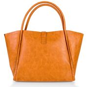 Beau Caris Tan Vegan Leather Diaper Bag - Final Sale