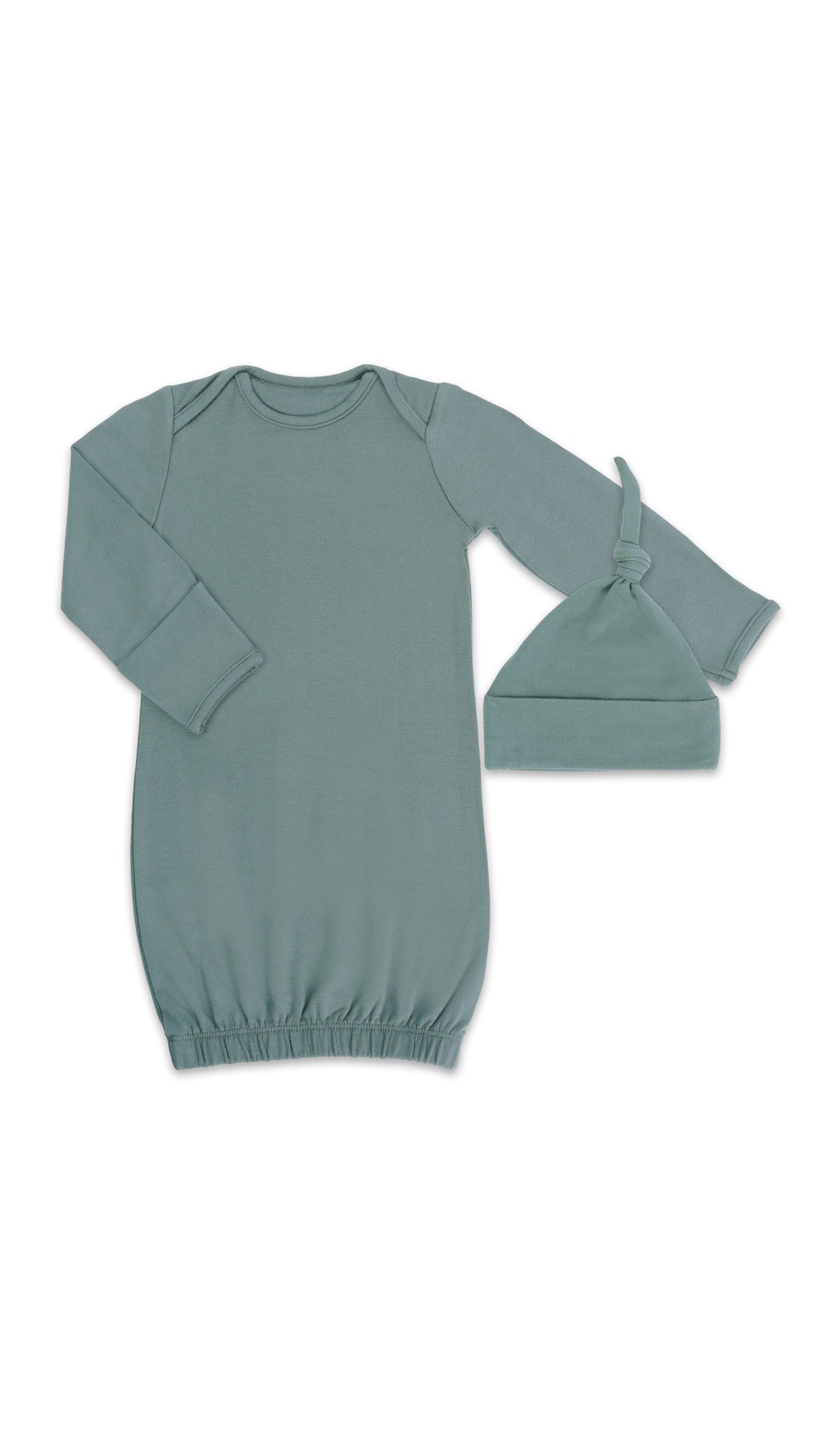 Fog Analise 5-Piece Set, gown and knotted hat for baby.