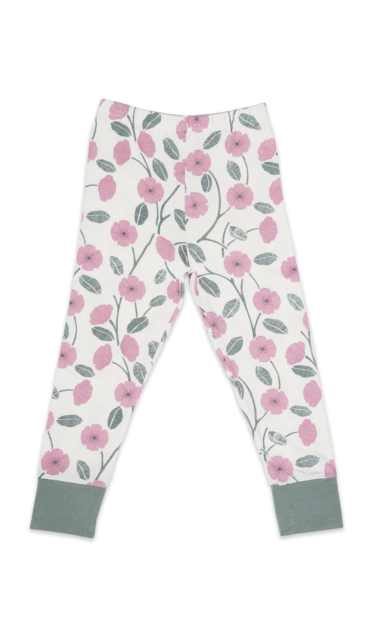 Honey Bloom Emerson Kids 2-Piece Pant PJ. Close up flat shot of pant.