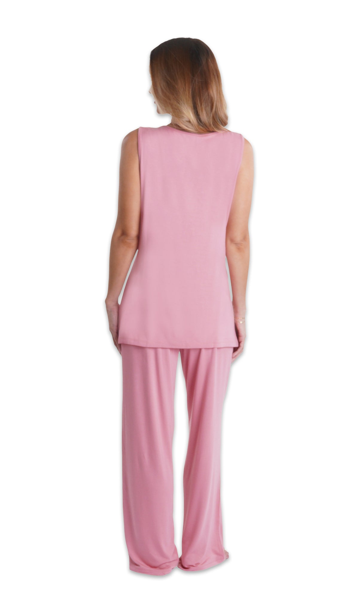 Rose Analise 5-Piece Set, back shot of woman wearing tank top and pant.
