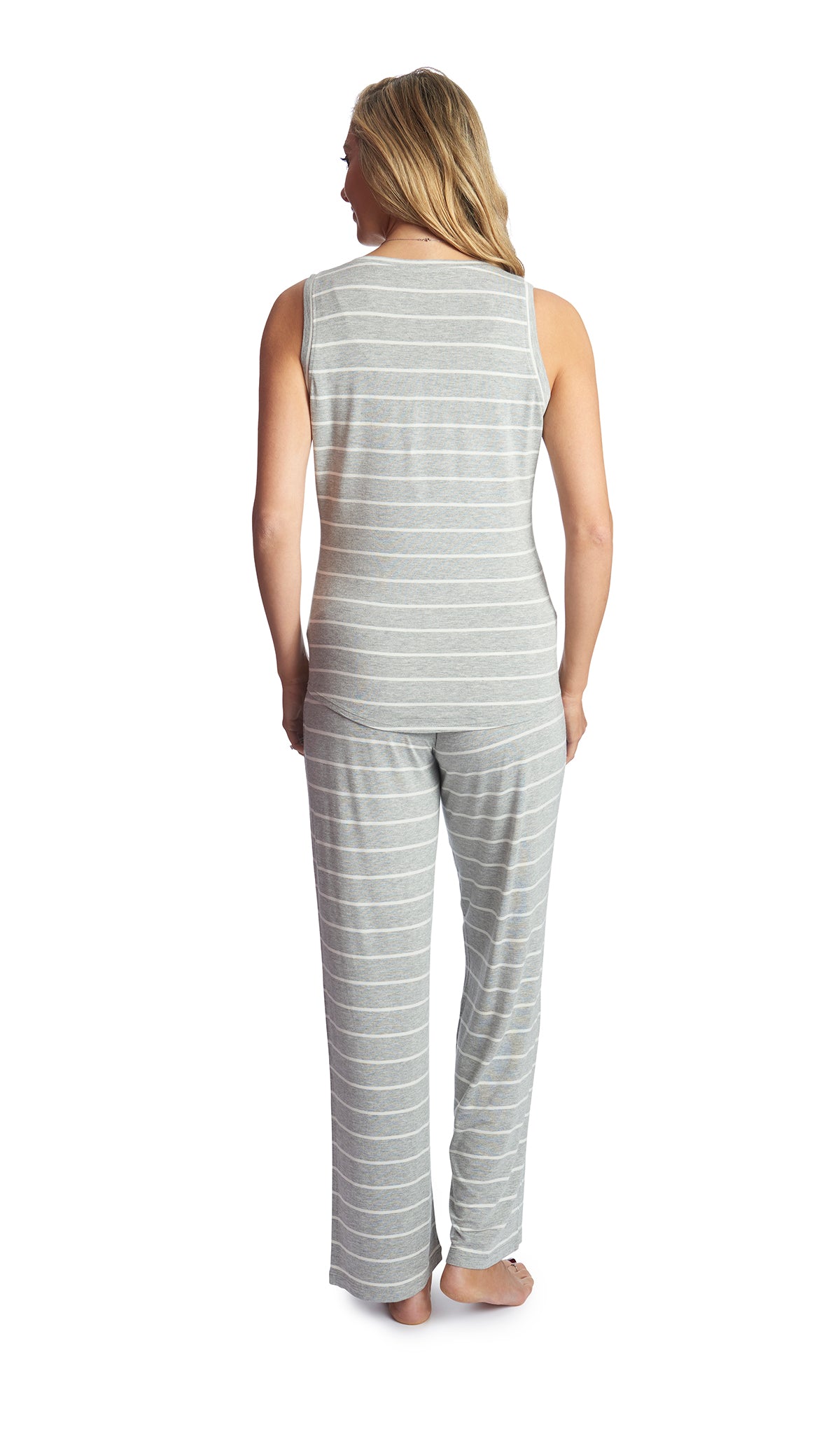 Joy 2 Piece Heather Grey Stripe Everly Grey