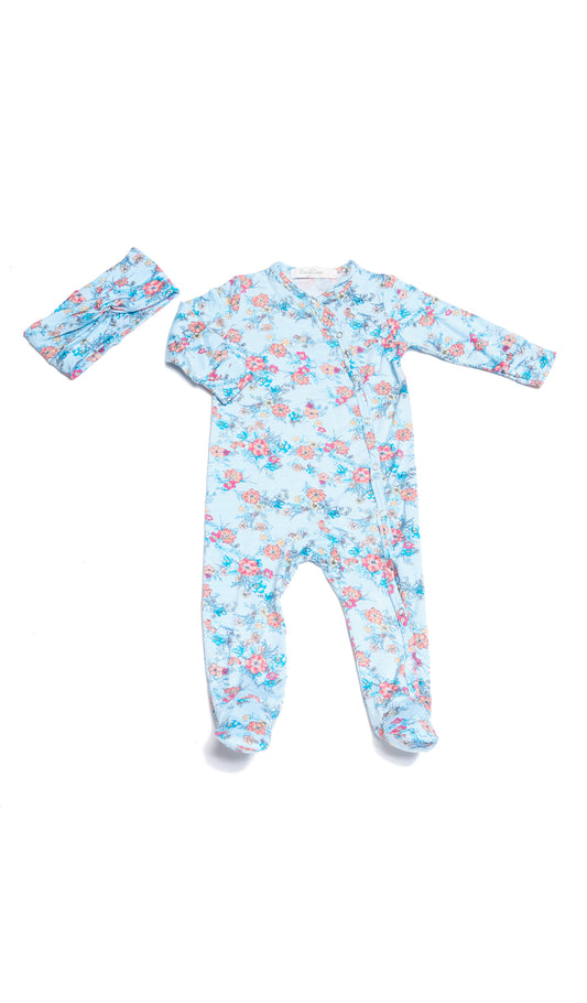 Footie 2 Piece Azure Mist - Final Sale