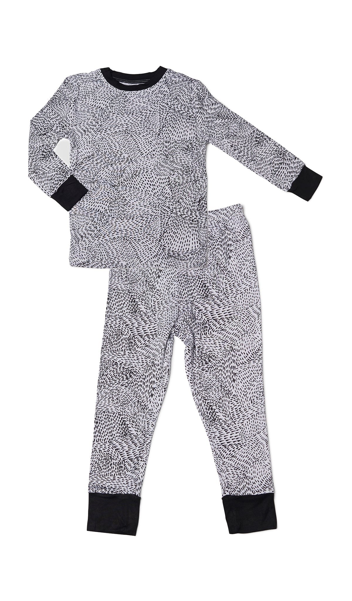 Twilight Emerson Baby 2-Piece Pant PJ. Long sleeve top with cuff trim and long pant with cuff trim.
