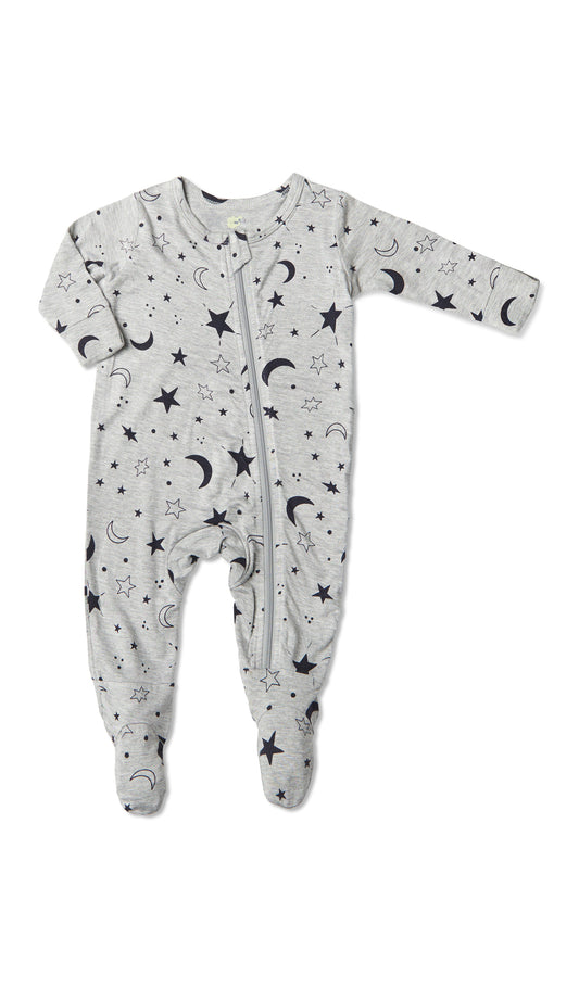 Twinkle Night Footie with long sleeves and zip front.