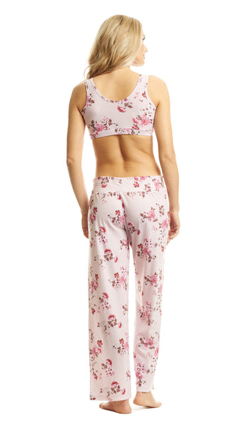 Blossom Paisley 3-Pack. Detail back shot of woman wearing Blossom print bra and matching pant.