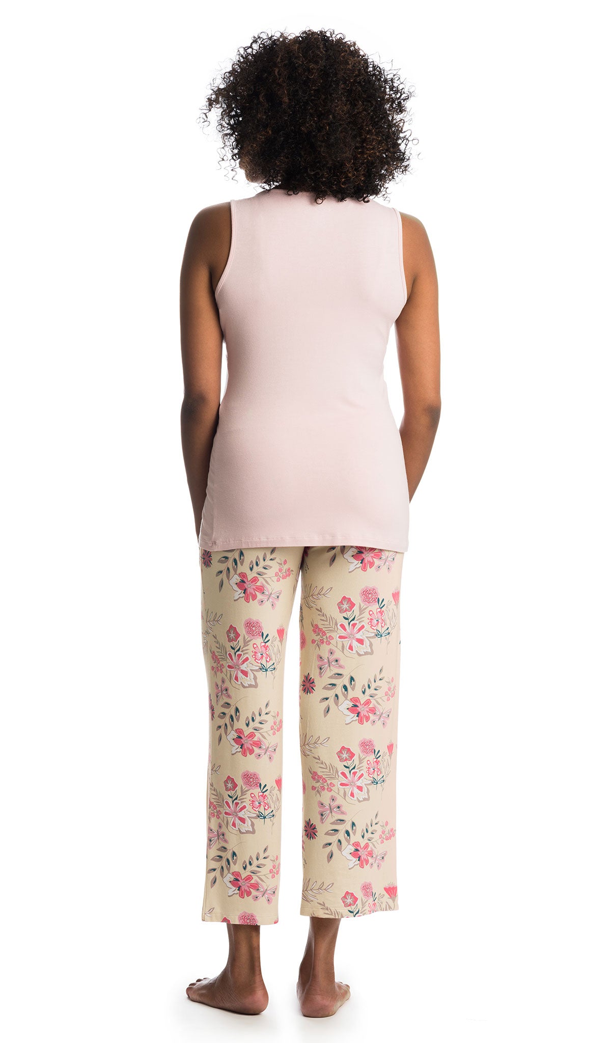 Wild Flower Analise 5-Piece Set, back shot of woman wearing tank top and pant.