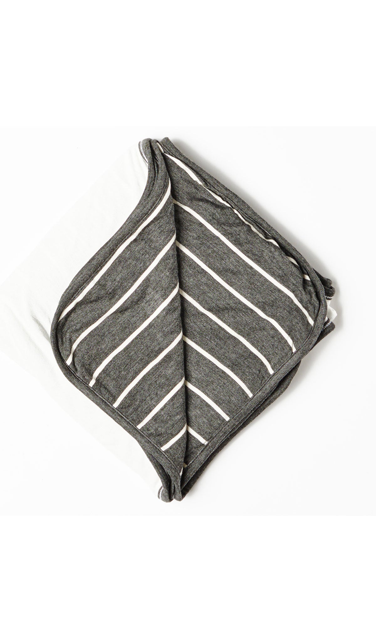 Charcoal Swaddle Blanket folded into a square.