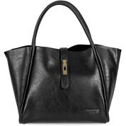 Beau Caris Black Vegan Leather Diaper Bag - Final Sale
