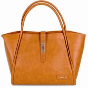 Beau Caris Tan Vegan Leather Diaper Bag - Final Sale